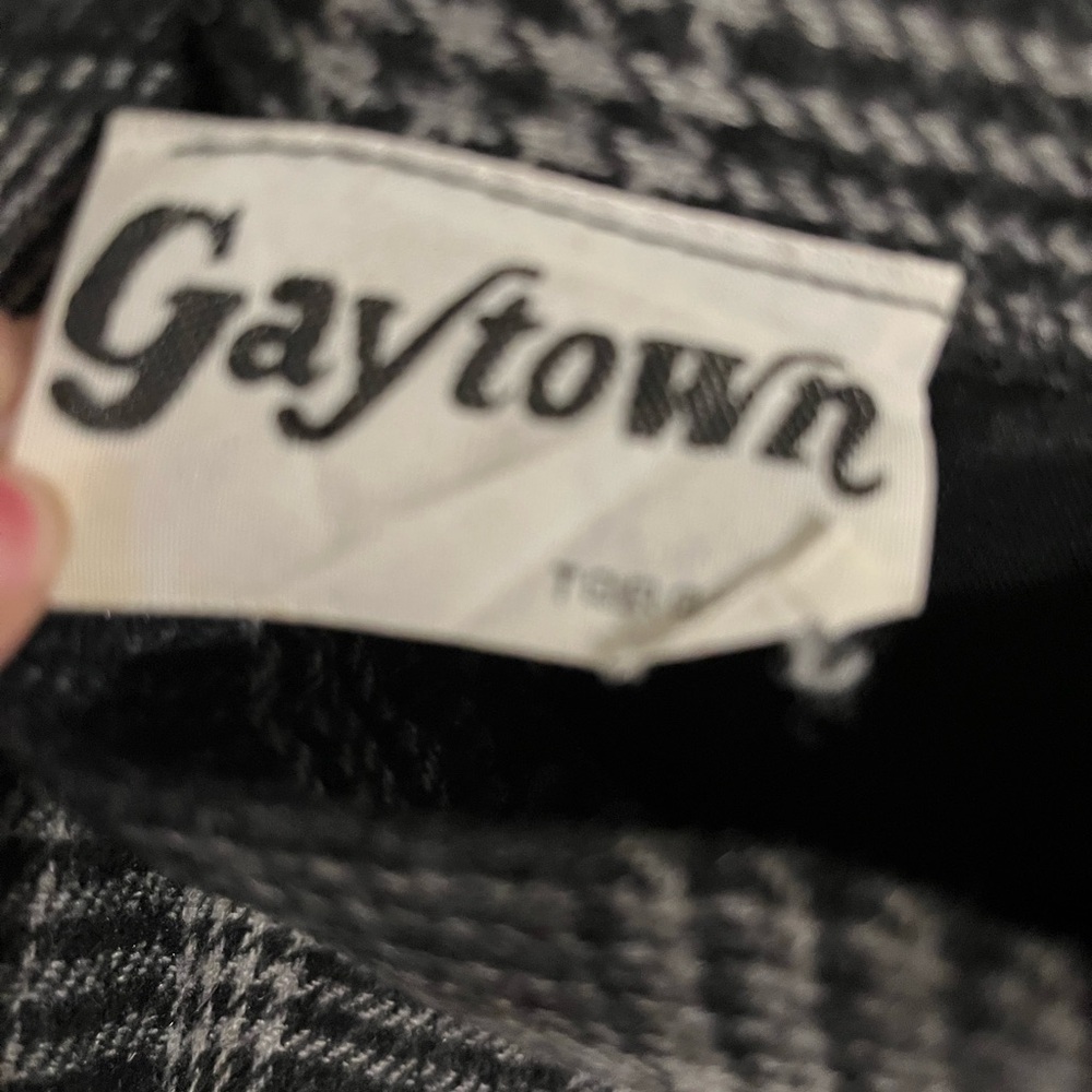 Vintage Gaytown Black & Grey Wool Plaid Skirt β 27β Waist - Picture 6 of 6